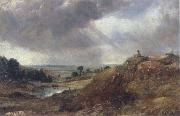 John Constable Branch Hill Pond,Hampstead Heath with a boy sitting on a bank oil painting picture wholesale